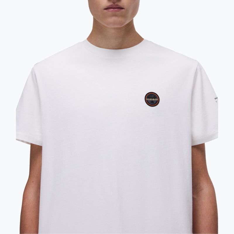 Men's Napapijri S-Badge white heron t-shirt 3