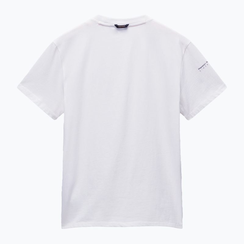 Men's Napapijri S-Badge white heron t-shirt 6