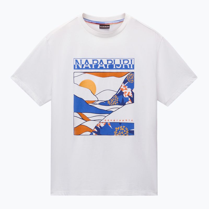 Men's Napapijri S-Valdor white heron t-shirt 4