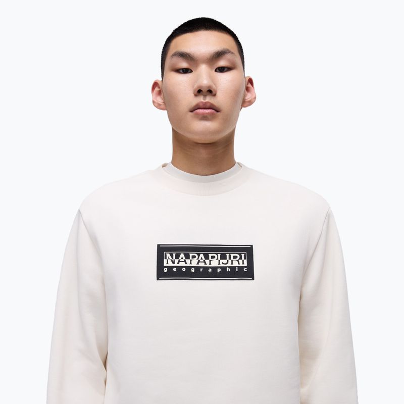 Men's Napapijri B-Box Logo C white whisper sweatshirt 3