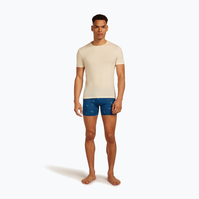 Men's thermal boxer briefs icebreaker Anatomica Snow Day atlantis/topaz/aop 5