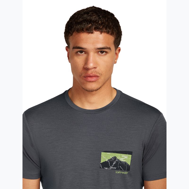 Men's T-shirt icebreaker Merino 150 Tech Lite Infographic obsidian 4
