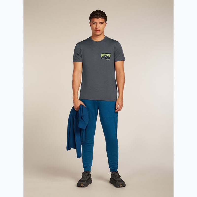 Men's T-shirt icebreaker Merino 150 Tech Lite Infographic obsidian 7