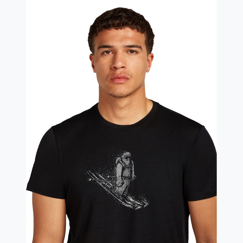 Men's T-shirt icebreaker Merino 150 Tech Lite Skiing Yeti black 5