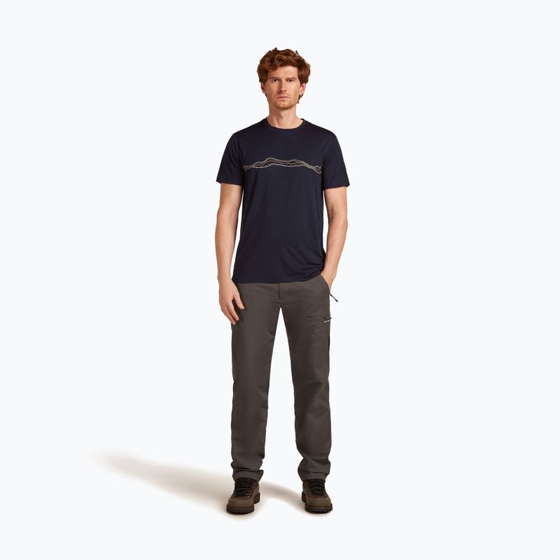 Men's T-shirt icebreaker Merino 150 Tech Lite Mountain Pulse midnight navy 2