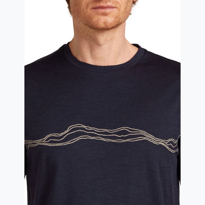 Men's T-shirt icebreaker Merino 150 Tech Lite Mountain Pulse midnight navy 4