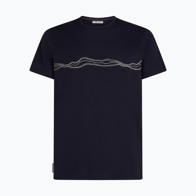 Men's T-shirt icebreaker Merino 150 Tech Lite Mountain Pulse midnight navy 6
