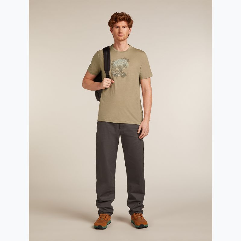 Men's T-shirt icebreaker Merino 150 Tech Lite Ruapehu Round flagstone 7