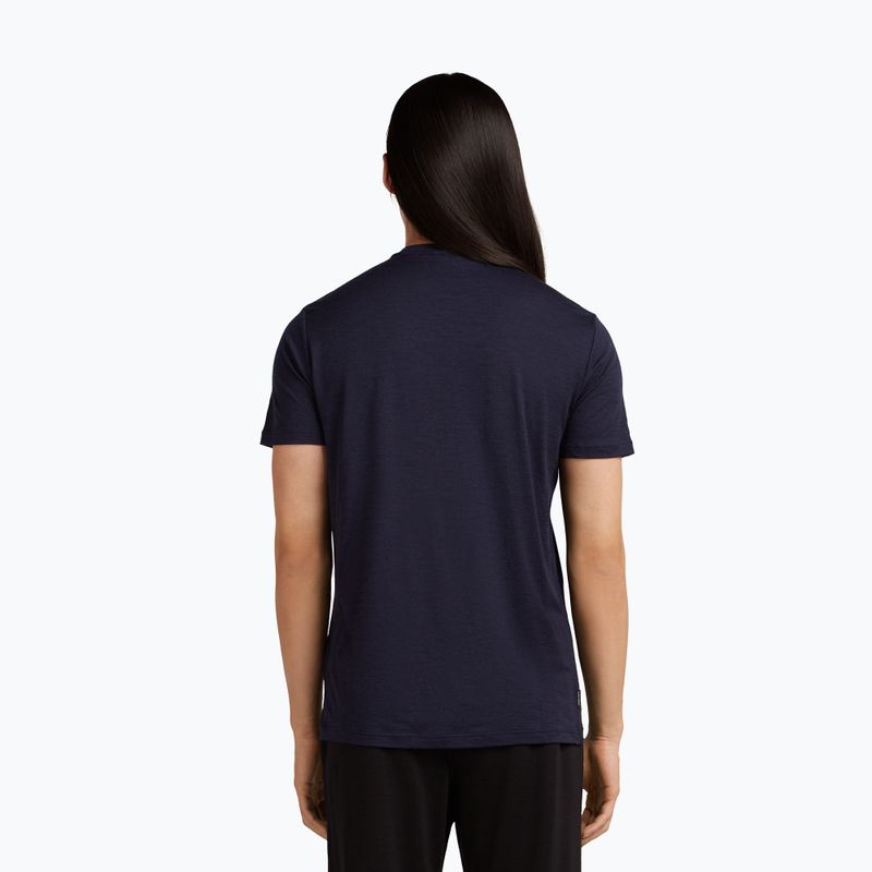 Men's T-shirt icebreaker Merino 150 Tech Lite The Peaks midnight navy 3