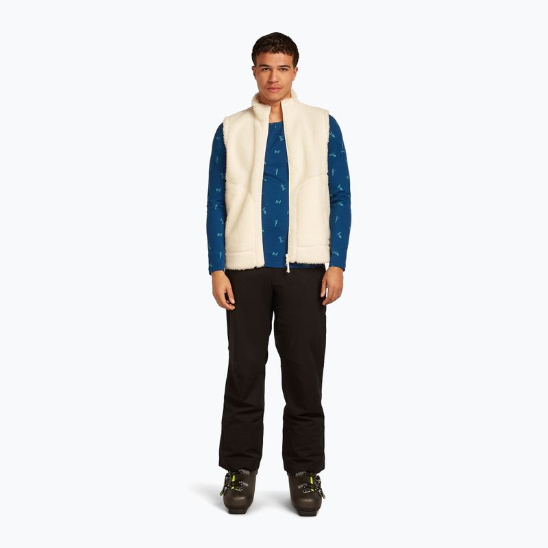 Men's thermal base layer top icebreaker Merino 200 Oasis Crewe Snow Day atlantis/topaz/aop 5