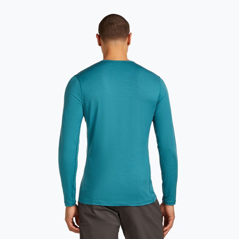 Men's thermal base layer top icebreaker Merino 200 Oasis Crewe Elevation Line topaz 3
