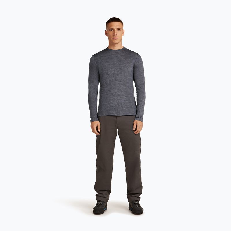 Men's trekking longsleeve icebreaker Merino 125 Cool-Lite Sphere III Tee midnight navy heather 2