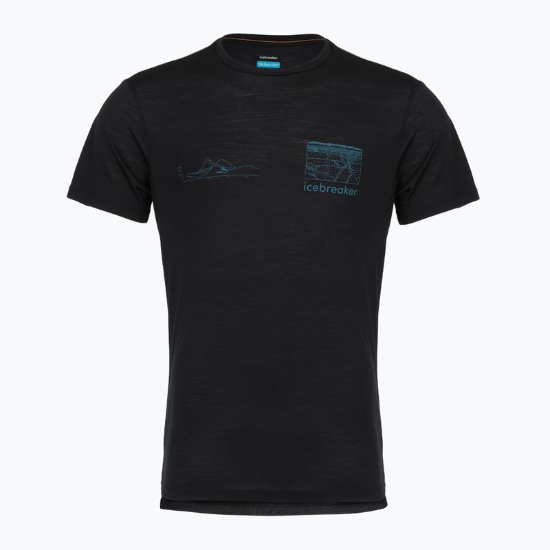 Men's T-shirt icebreaker Merino Blend 125 Cool-Lite Sphere Trail black