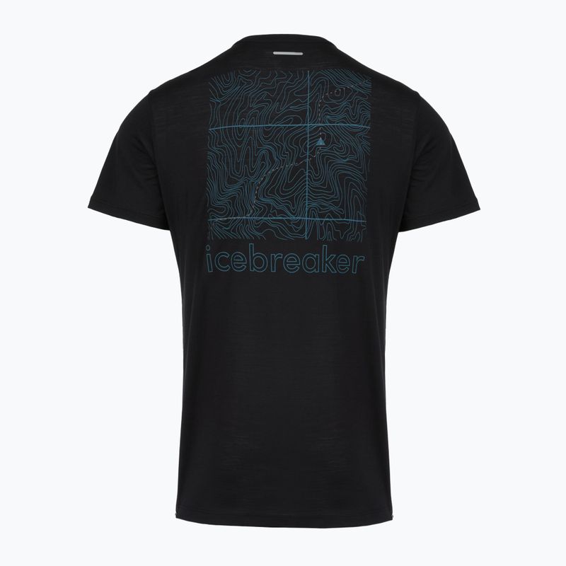Men's T-shirt icebreaker Merino Blend 125 Cool-Lite Sphere Trail black 2