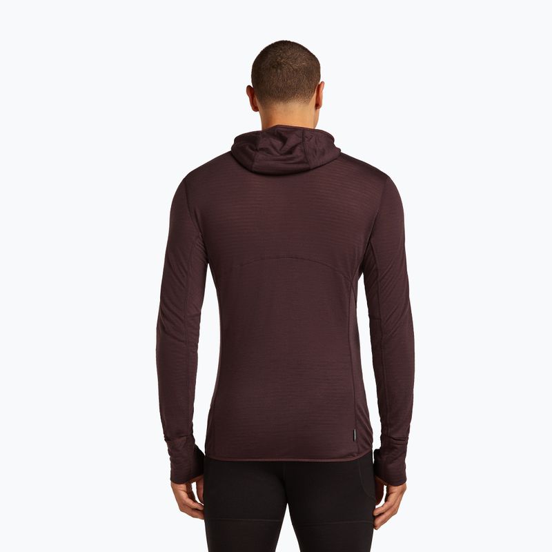 Men's trekking sweatshirt icebreaker Merino 200 RealFleece Descender Zip Hoodie java 3