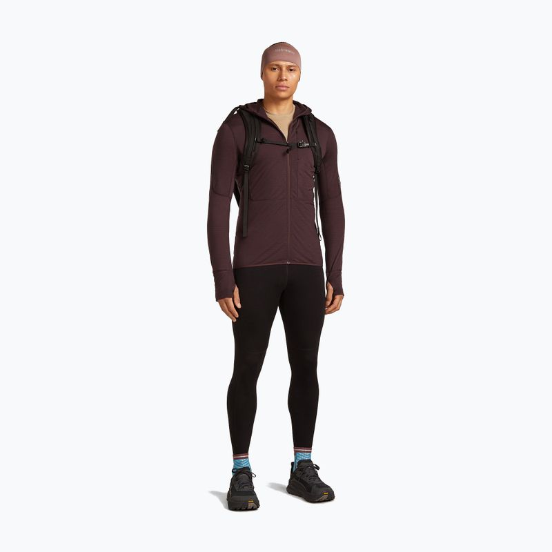 Men's trekking sweatshirt icebreaker Merino 200 RealFleece Descender Zip Hoodie java 4