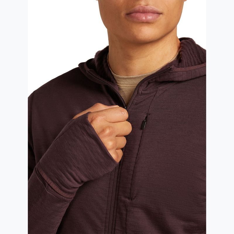 Men's trekking sweatshirt icebreaker Merino 200 RealFleece Descender Zip Hoodie java 6