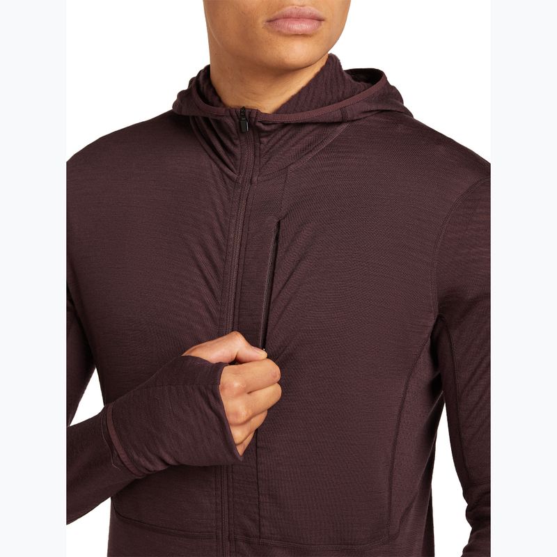 Men's trekking sweatshirt icebreaker Merino 200 RealFleece Descender Zip Hoodie java 7