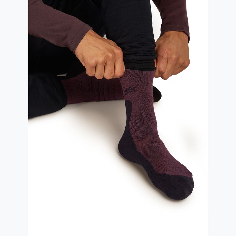 Men's socks icebreaker Merino Hike+ Heavy Crew java/black 5