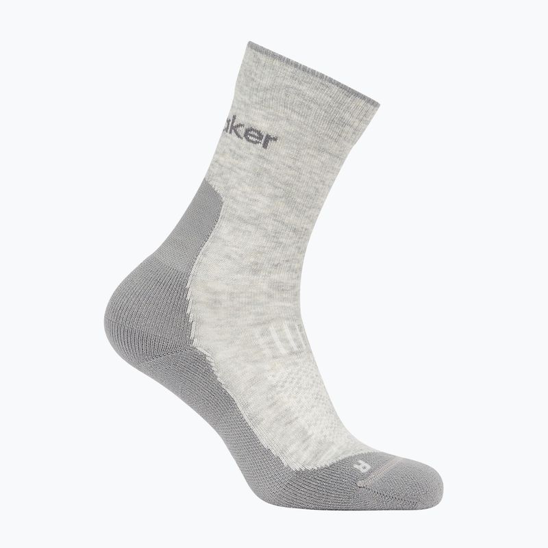 Men's Icebreaker Merino Hike+ Light Crew socks blizzard heather/alloy