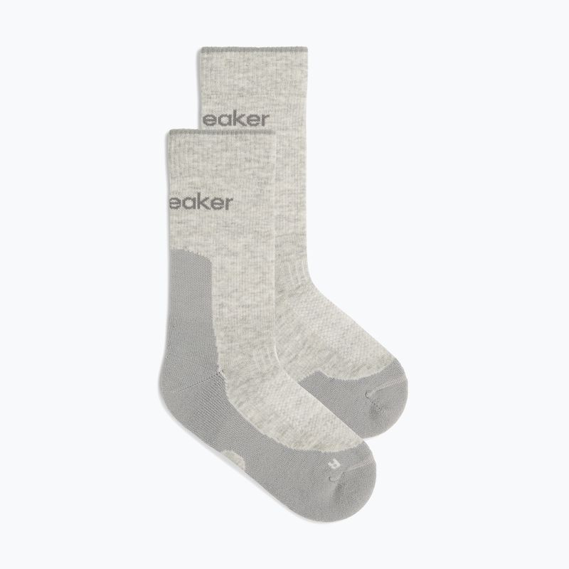 Men's Icebreaker Merino Hike+ Light Crew socks blizzard heather/alloy 2