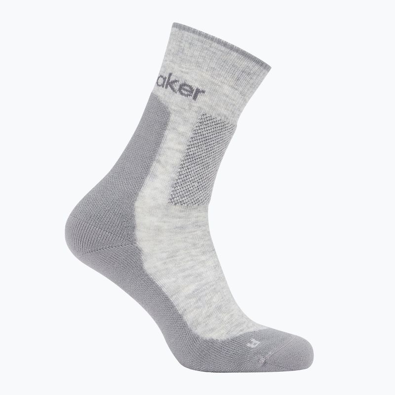 Men's Icebreaker Merino Hike+ Medium Crew socks blizzard heather/alloy