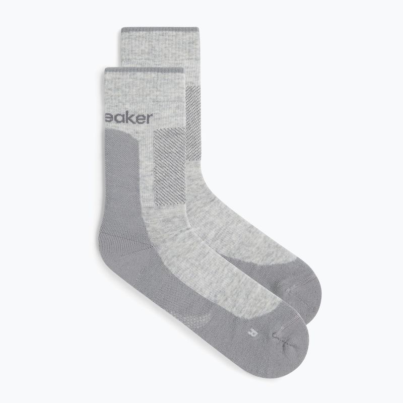 Men's Icebreaker Merino Hike+ Medium Crew socks blizzard heather/alloy 2