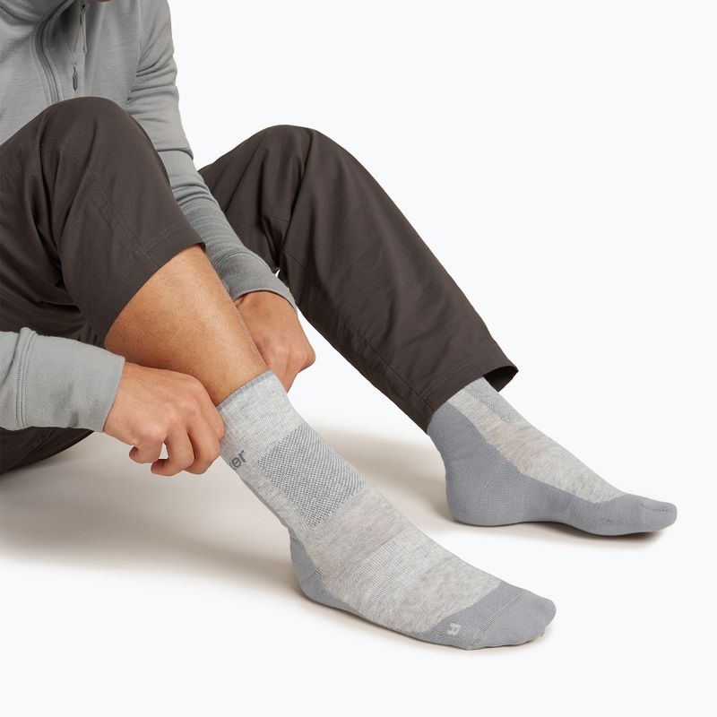 Men's Icebreaker Merino Hike+ Medium Crew socks blizzard heather/alloy 3