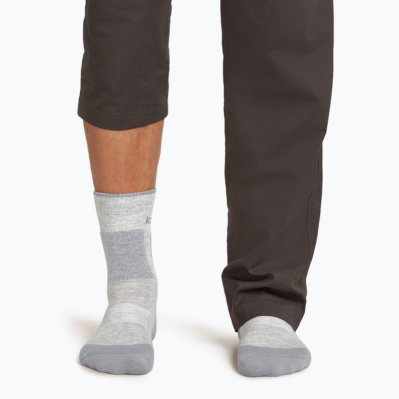 Men's Icebreaker Merino Hike+ Medium Crew socks blizzard heather/alloy 4