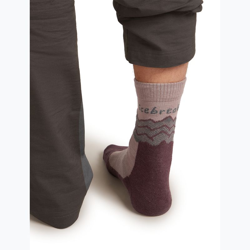 Men's socks icebreaker Merino Hike+ Medium Crew Across the Peaks summit/java/obsidian 4