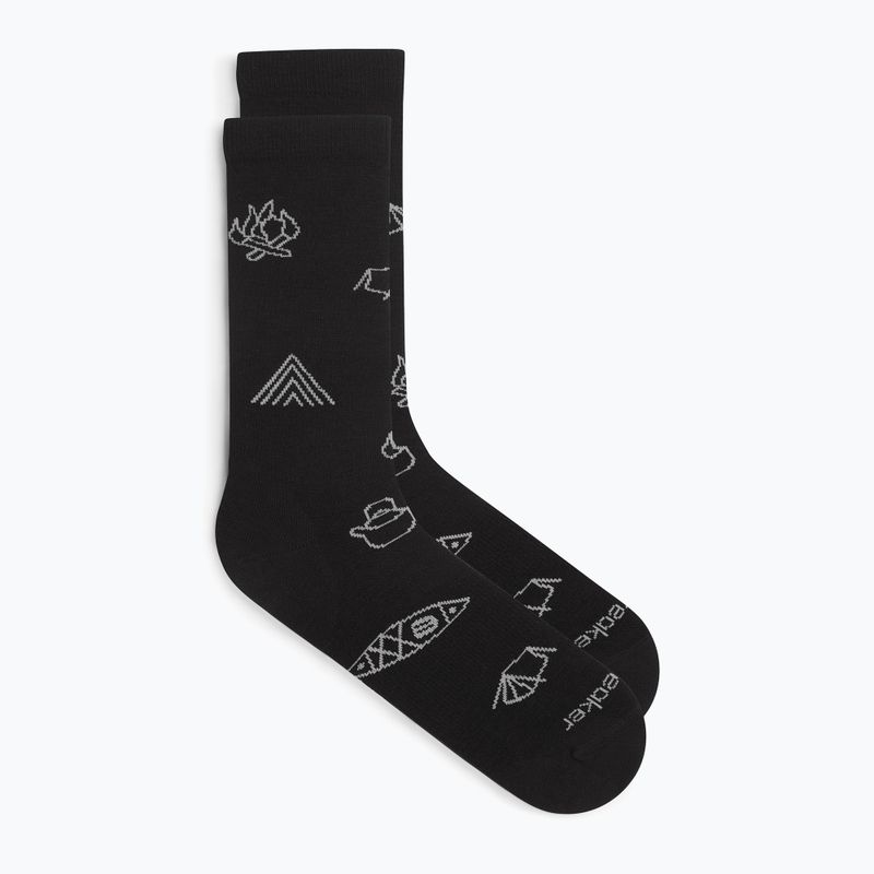 Icebreaker Merino Ultralight Crew Camp Ess black/alloy men's socks 2