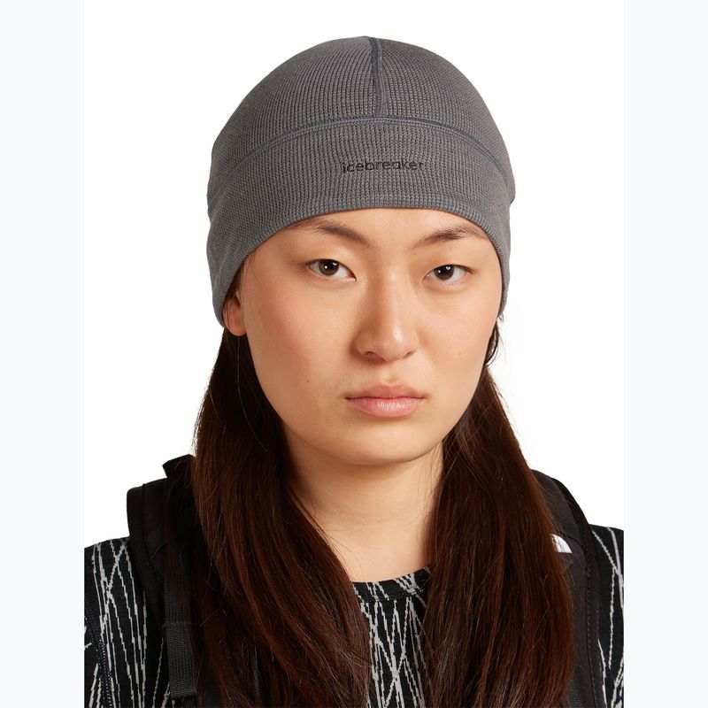 Winter hat icebreaker Merino 260 Waffle Reversible Beanie obsidian/black 3
