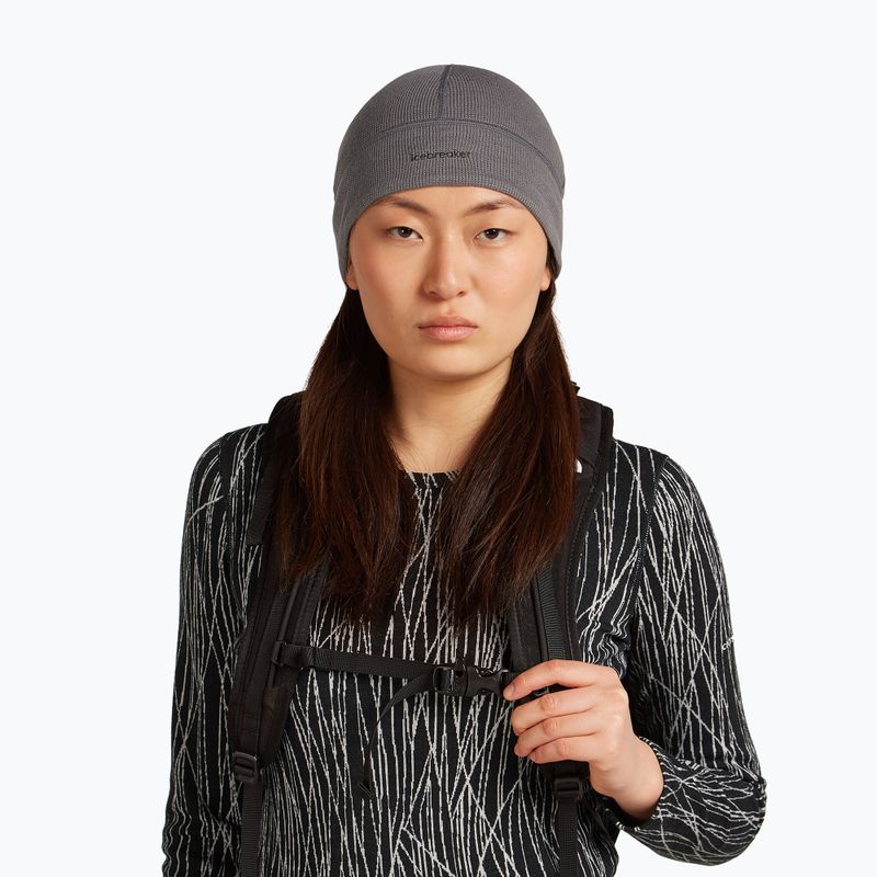Winter hat icebreaker Merino 260 Waffle Reversible Beanie obsidian/black 7