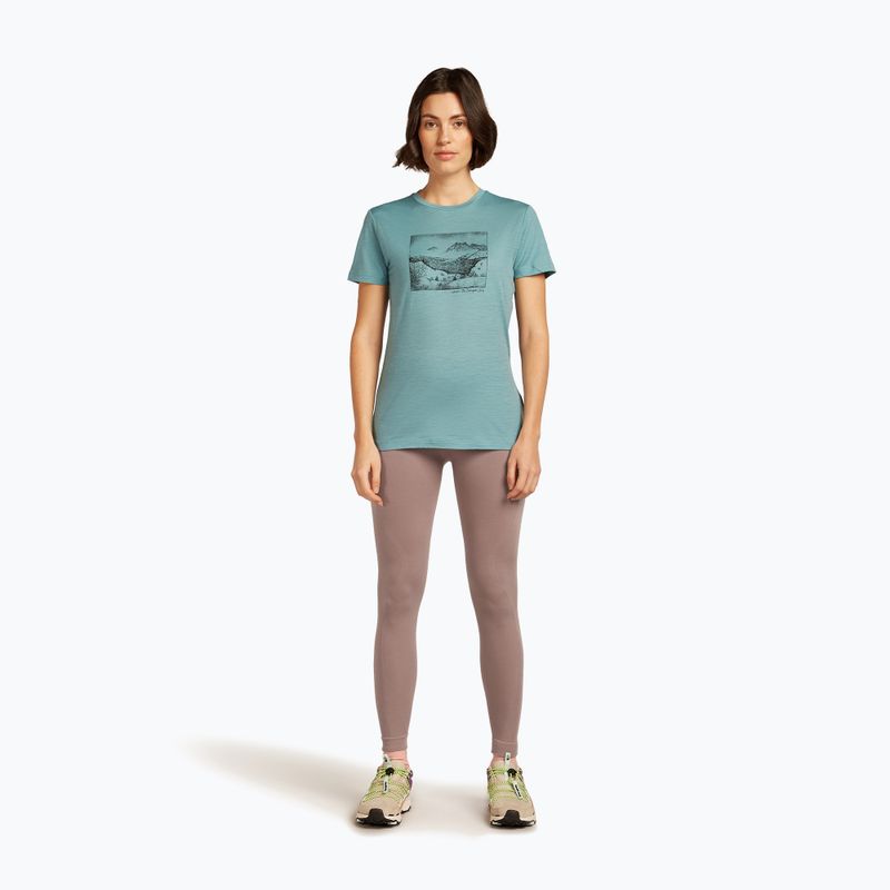 Women's T-shirt icebreaker Merino 150 Tech Lite Terrain hydro 2