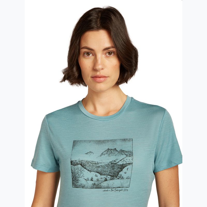 Women's T-shirt icebreaker Merino 150 Tech Lite Terrain hydro 5