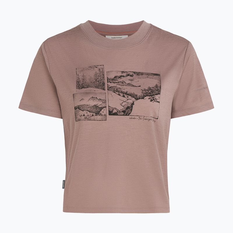 Women's T-shirt icebreaker Merino 150 Tech Lite Crop The Climb summit 7