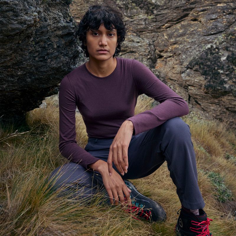 Women's thermal longsleeve icebreaker 200 Oasis Crewe java 8