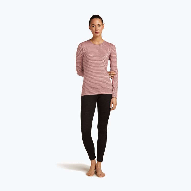 Women's thermal base layer top icebreaker 200 Oasis Crewe summit/blush/s 2