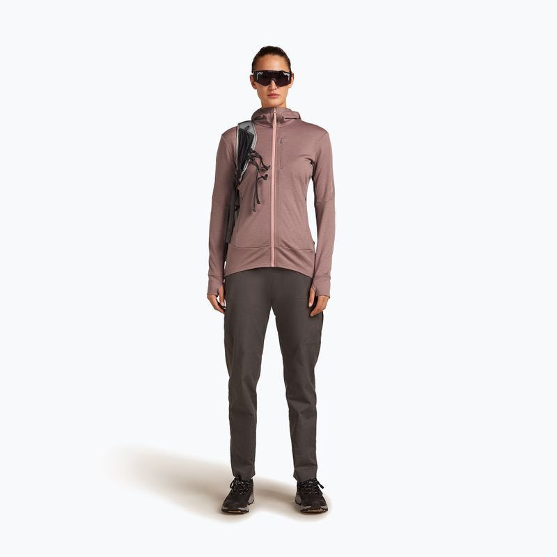Icebreaker women's Merino 260 Quantum IV Zip Hoodie summit/blush 3