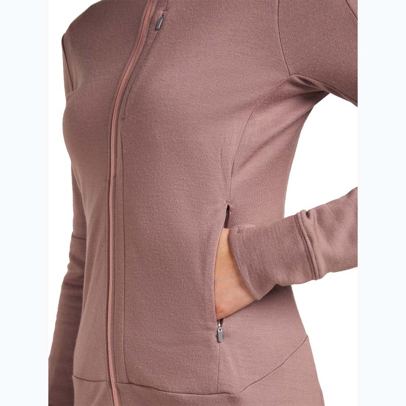 Icebreaker women's Merino 260 Quantum IV Zip Hoodie summit/blush 9