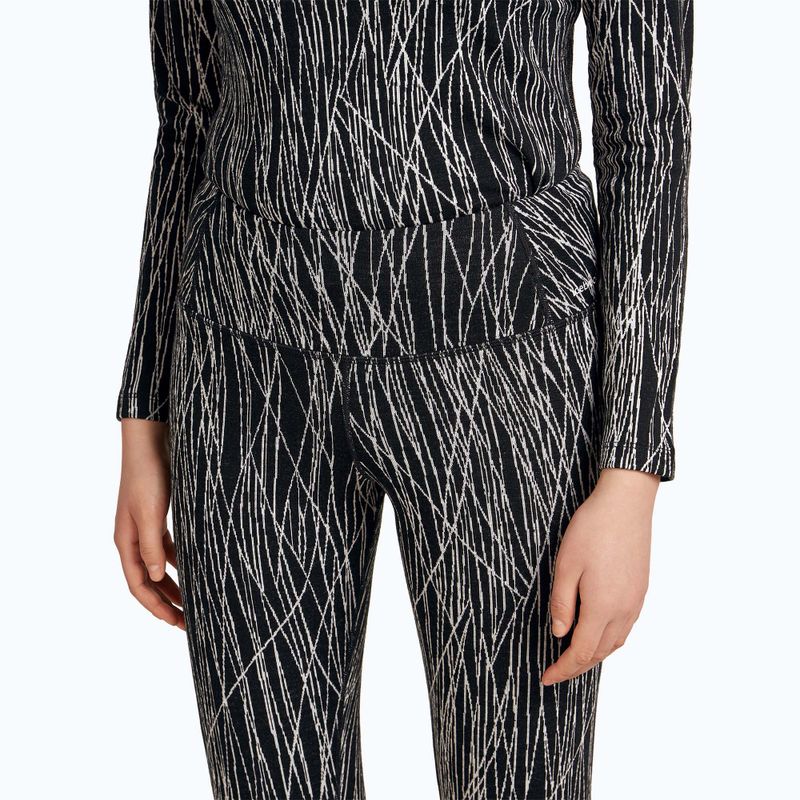 Women's thermal leggings Icebreaker Merino 260 Tech Vertex High Rise Delta Lines AOP black/snow/j 4