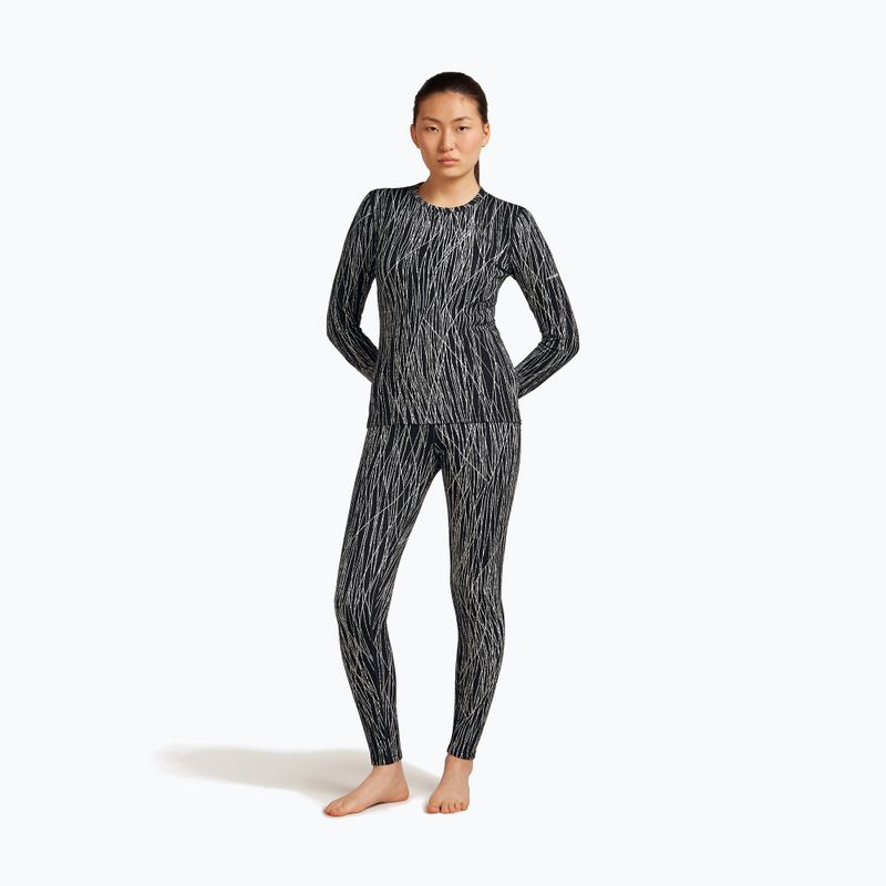 Women's trekking longsleeve Icebreaker Merino 260 Tech Vertex Crewe Delta Lines AOP black/snow/j 4