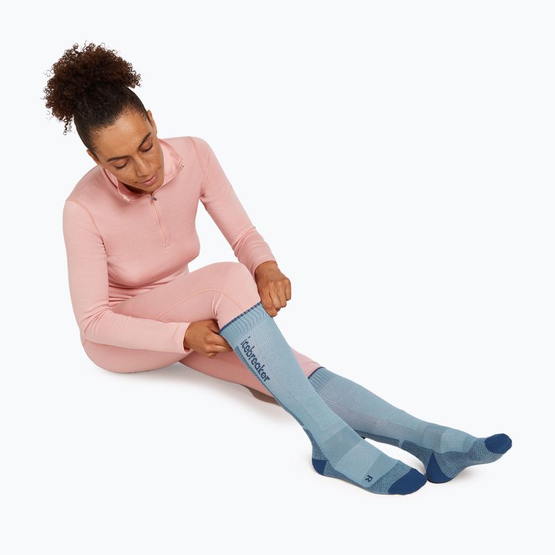 Women's ski socks Icebreaker Merino Ski+ Light OTC hydro/atlantis/ether 4
