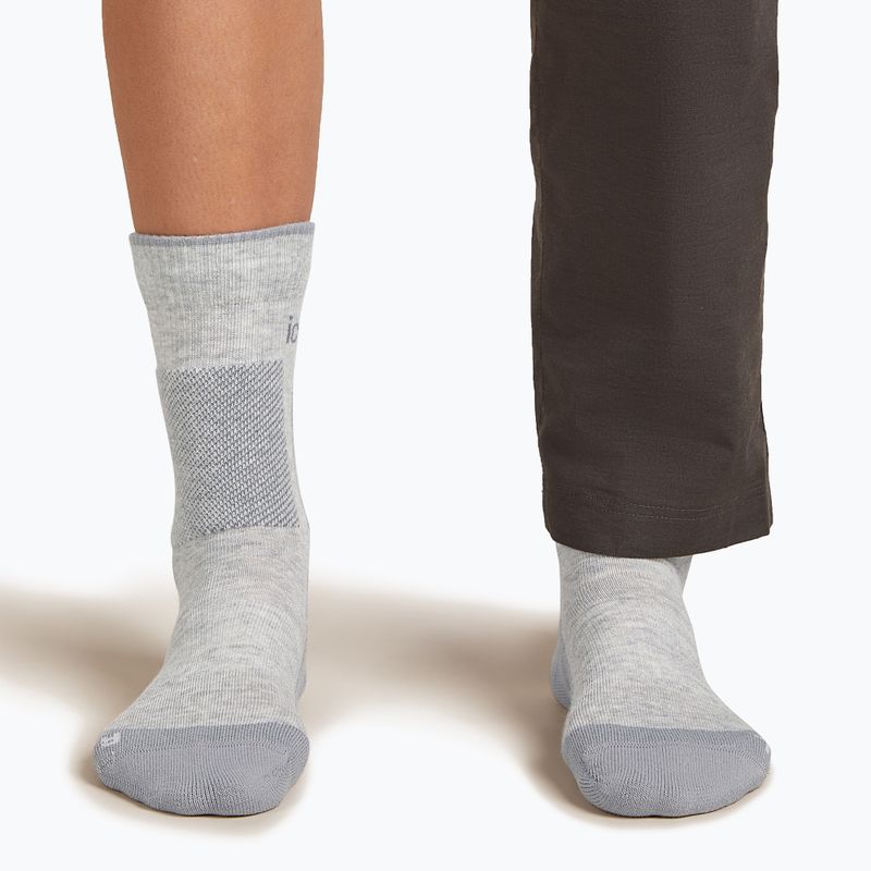 Icebreaker women's socks Merino Hike+ Medium Crew blizzard heather/alloy 4