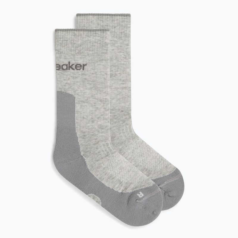 Icebreaker women's socks Merino Hike+ Light Crew blizzard heather/alloy 2