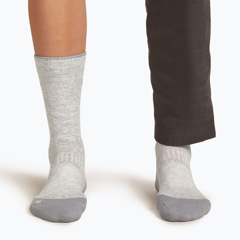 Icebreaker women's socks Merino Hike+ Light Crew blizzard heather/alloy 4