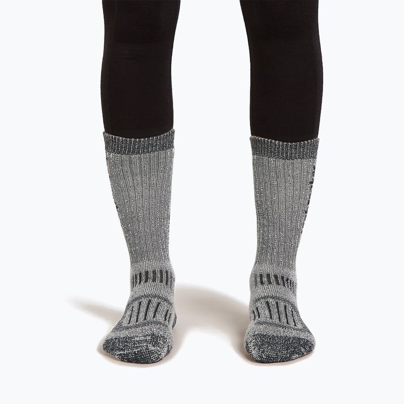 Women's socks Icebreaker Merino Hike+ Mountaineer Mid Calf jet heather/black 3