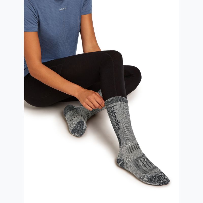 Women's socks Icebreaker Merino Hike+ Mountaineer Mid Calf jet heather/black 4
