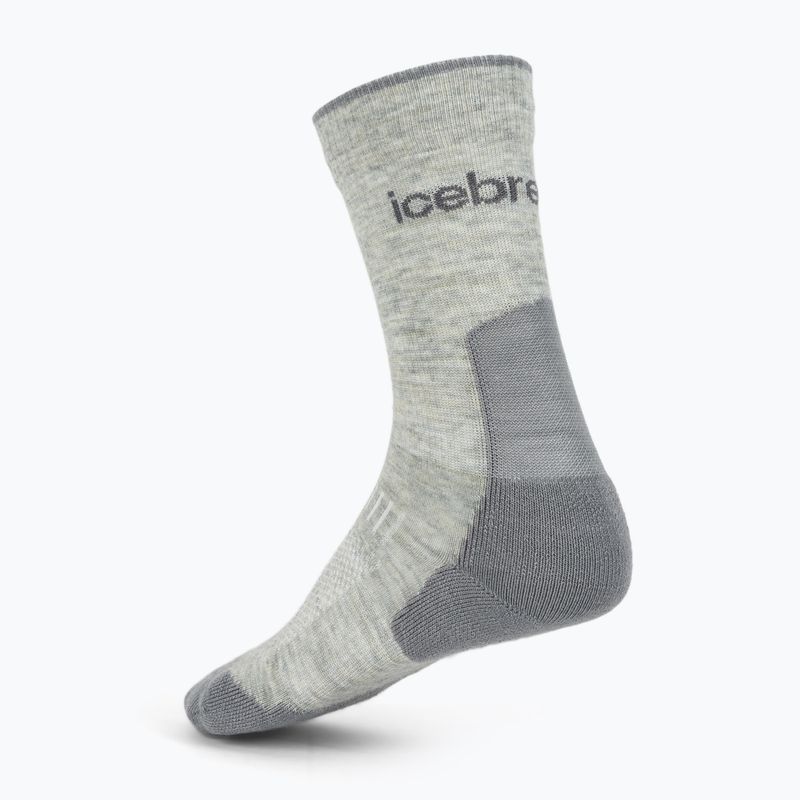 Women's socks icebreaker Merino Hike+ Light Crew 2 pairs blizzar hthr/alloy 2