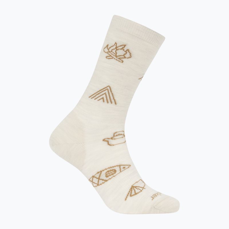 Women's socks icebreaker Merino Ultralight Crew Camp Ess ecru heather/sand